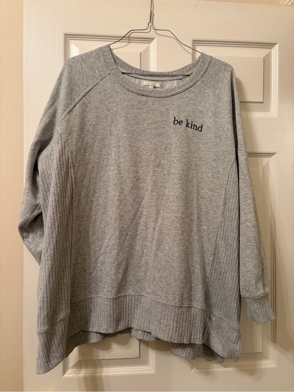 Maurices Light Gray 'be kind' Crewneck Sweatshirt